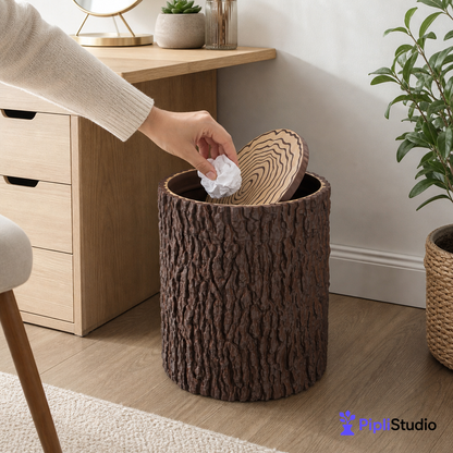 tree-trunk-trash-can-with-swing-lid-wastebasket-dustbin