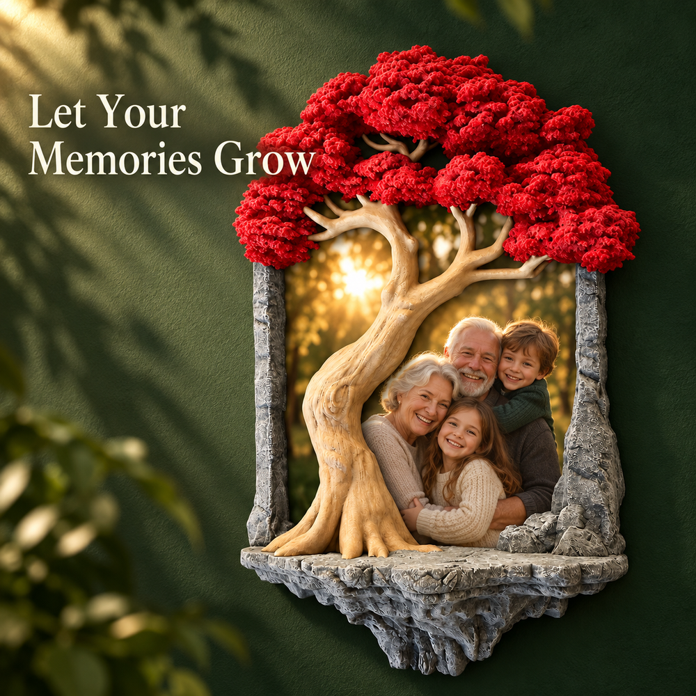 Old Tree Wall Decor Picture Frame (With One Miniature Toy)