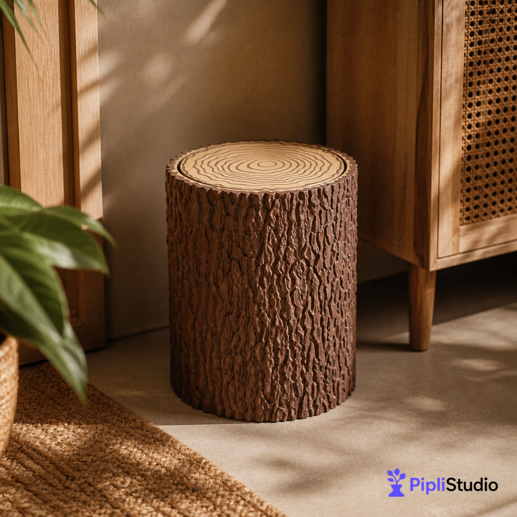 tree-trunk-trash-can-with-swing-lid-wastebasket-dustbin