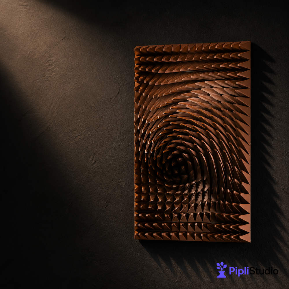 Copper Spiral 3D Wall Art – Bold Modern Statement