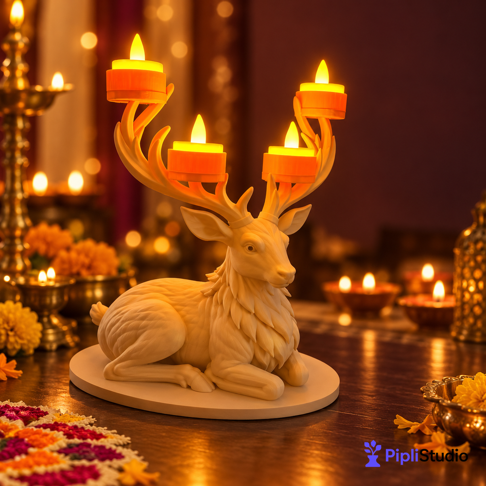 Deer Led Tealight Holder