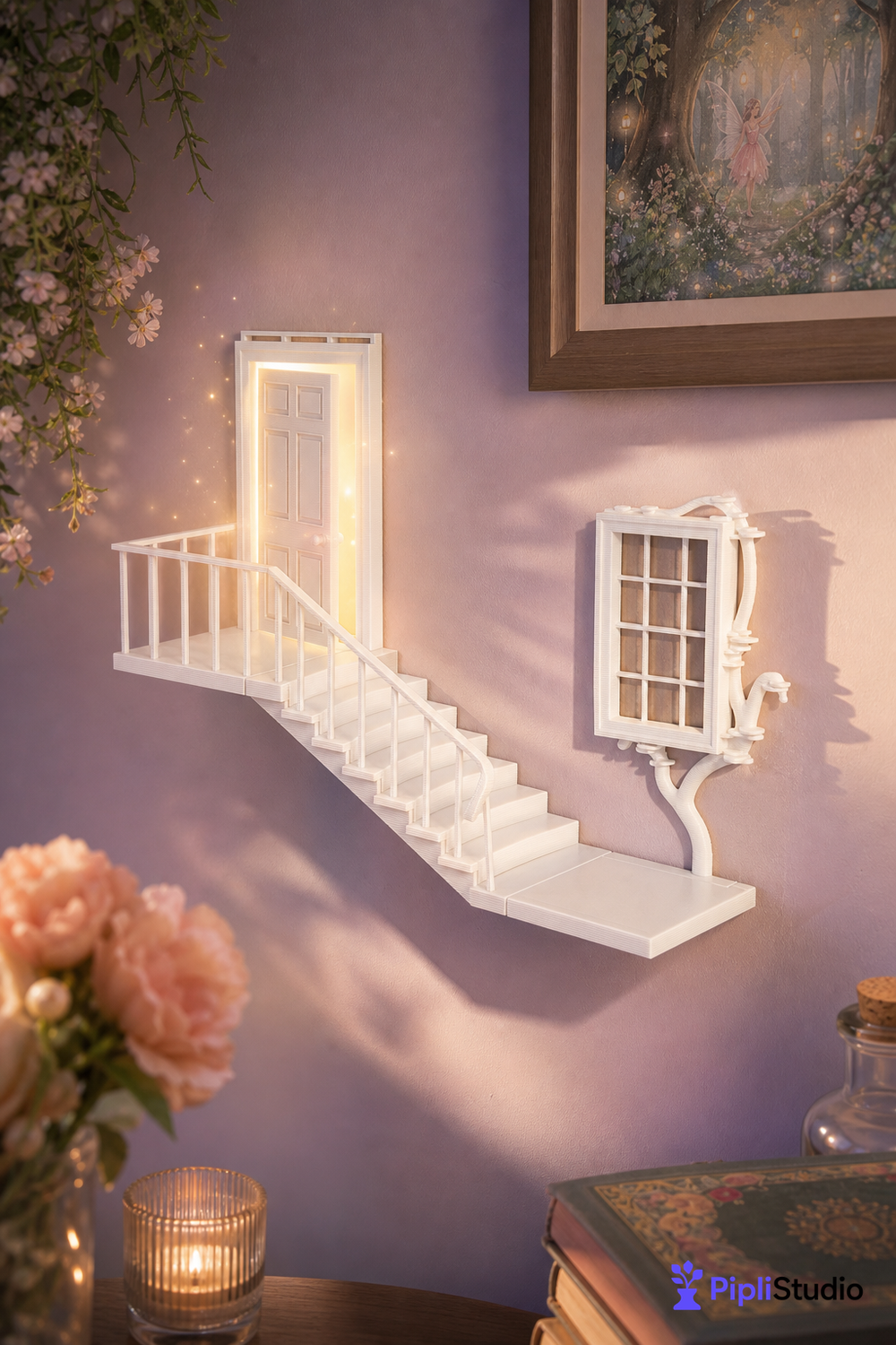 Enchanted Fairy Door Wall Shelf Decor