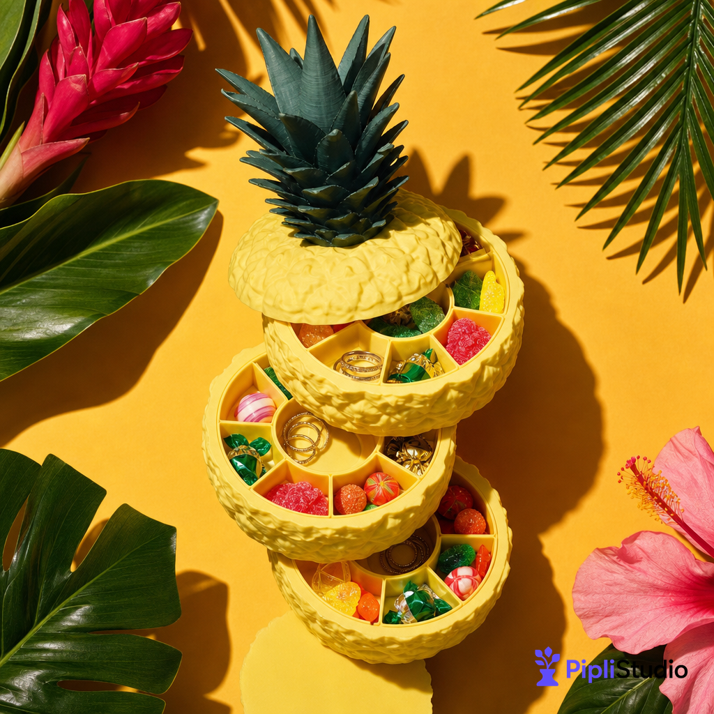 Sliced Pineapple - Storage Container, Jewellery Box & Organizer