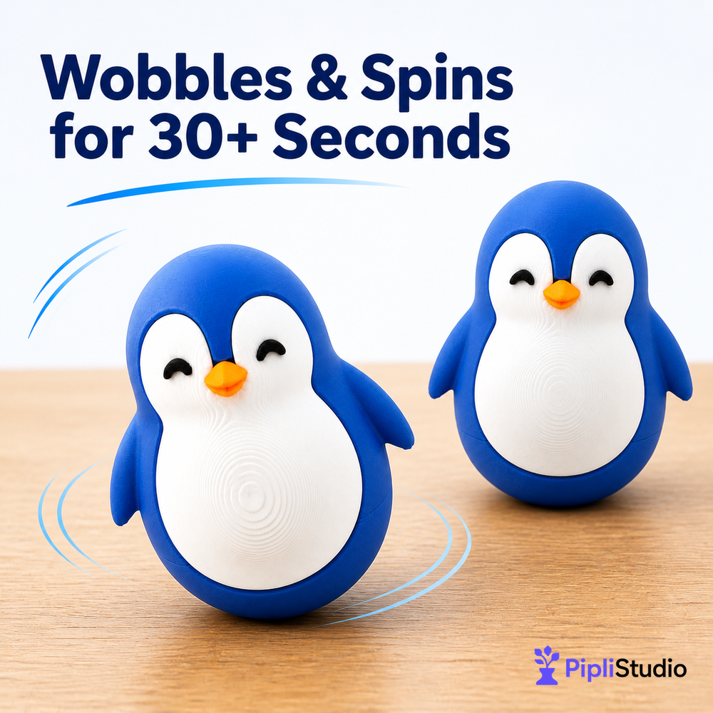 Wobble Penguin Toy – Self-Righting Desk Decor (Pack of 2)