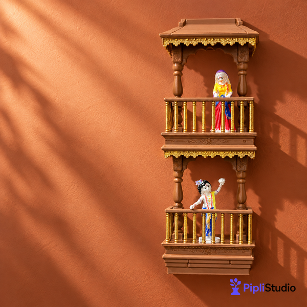 Radha Krishna Jharokha Wall Decor – Traditional Indian Heritage Showpiece