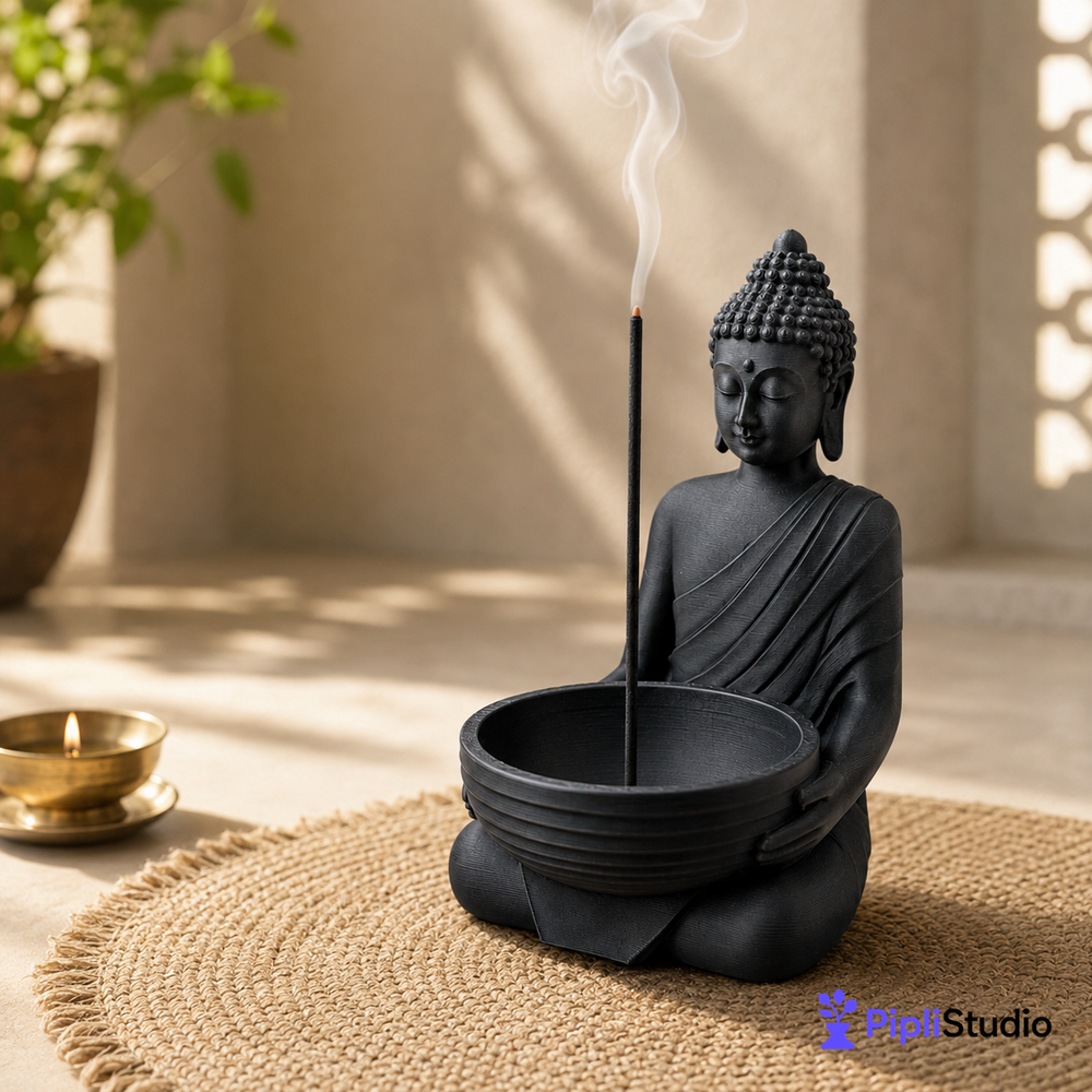 Buddha Incense Holder for Calming Spaces (Single Colour)