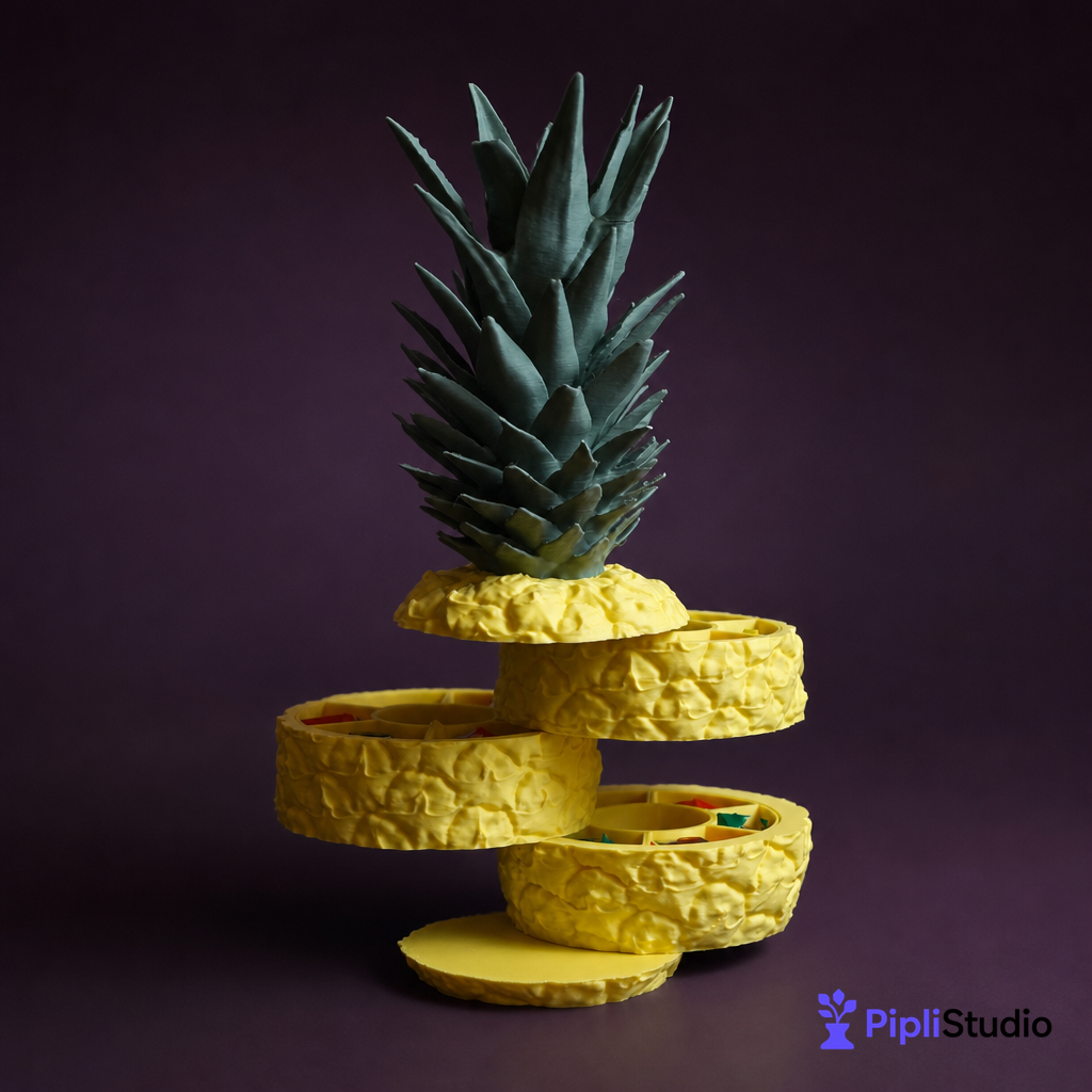 Sliced Pineapple - Storage Container, Jewellery Box & Organizer
