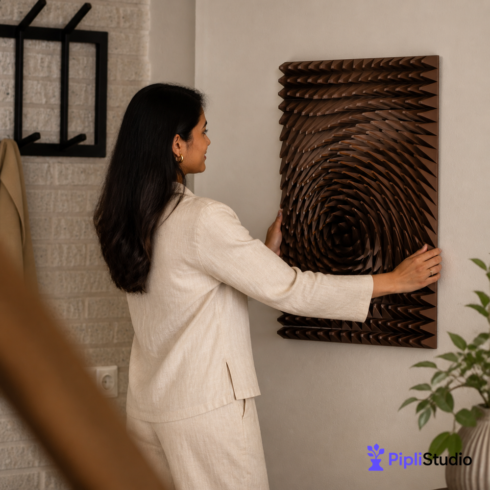 Copper Spiral 3D Wall Art – Bold Modern Statement