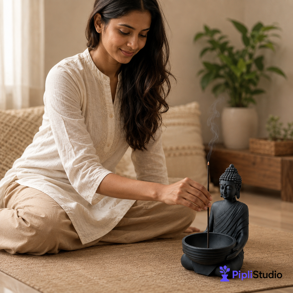 Buddha Incense Holder for Calming Spaces (Single Colour)