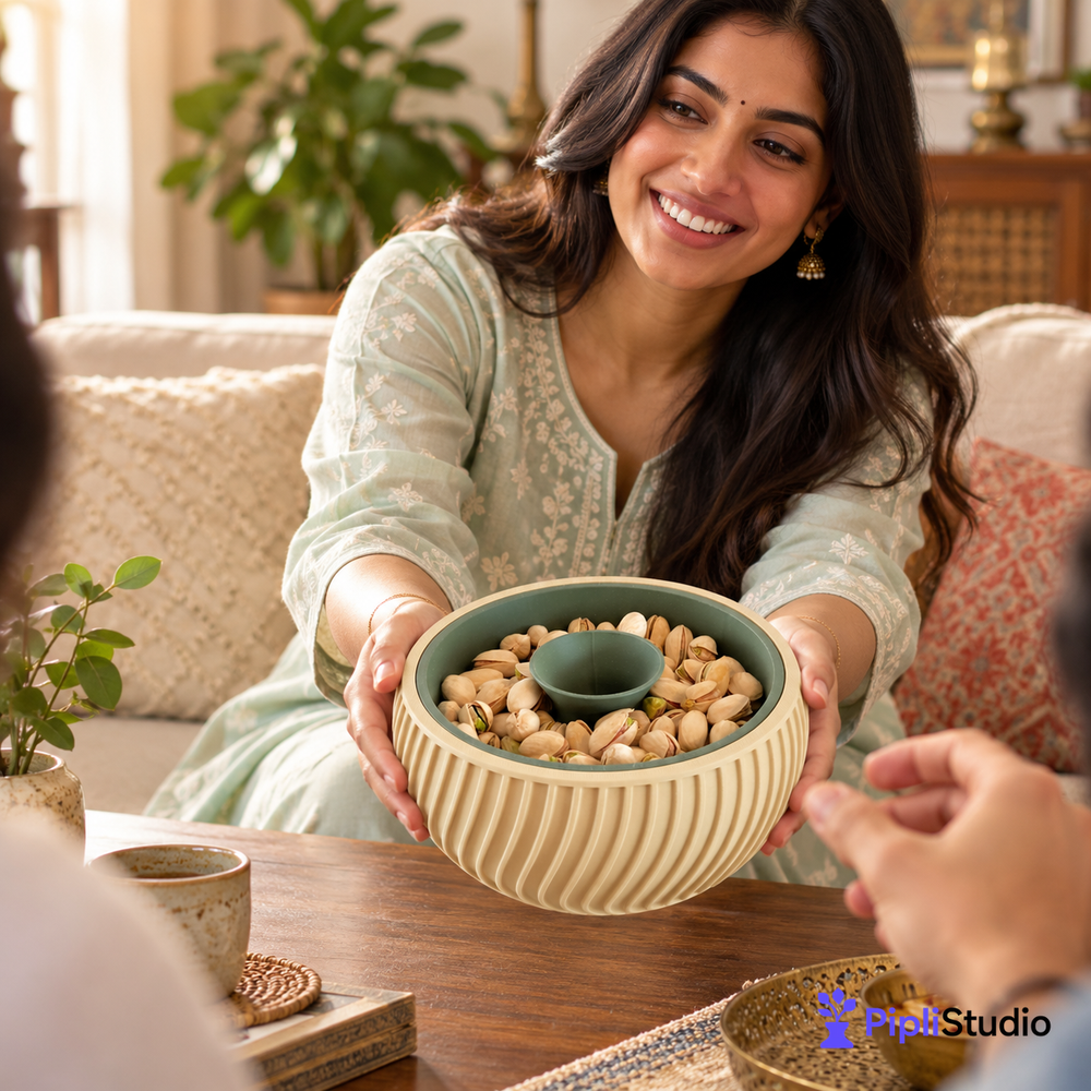 Pistachio Bowl with Hidden Waste Compartment (Pista Bowl)