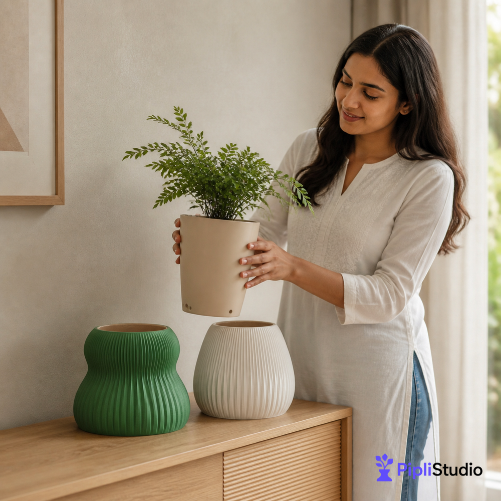 Modular Self-Watering Planter Set | Easy Plant Care (Pack of 2)