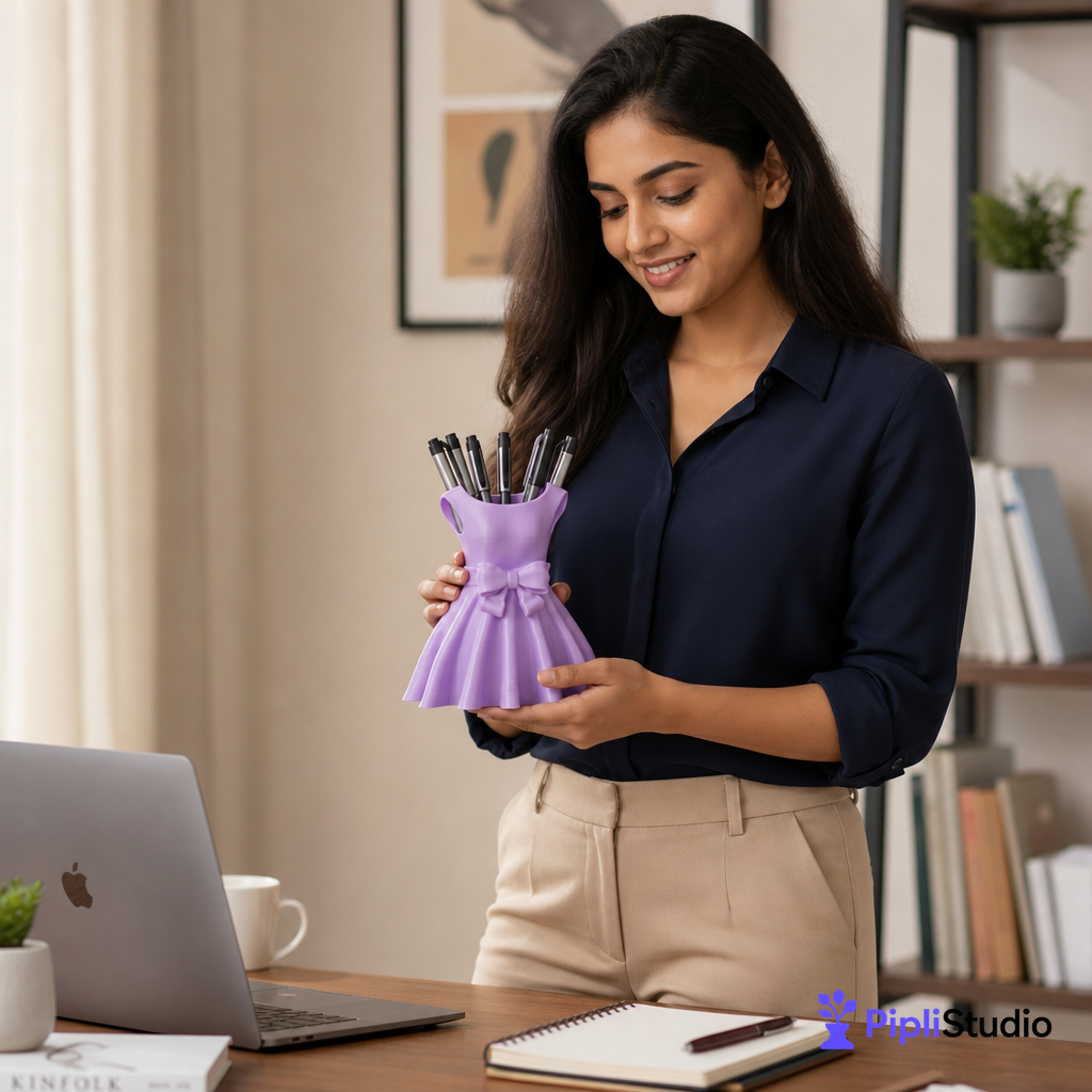 dress-shaped-pen-holder-single-colour