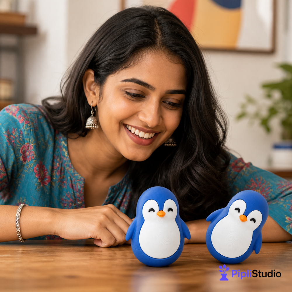 Wobble Penguin Toy – Self-Righting Desk Decor (Pack of 2)