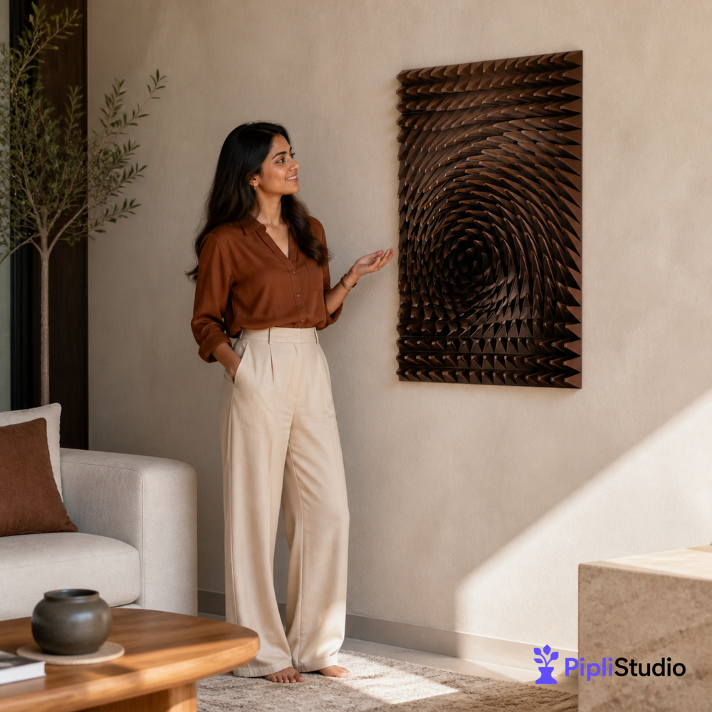 Copper Spiral 3D Wall Art – Bold Modern Statement