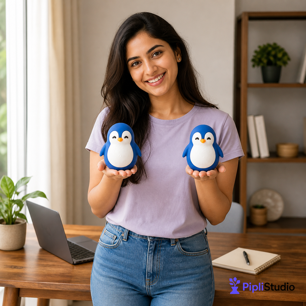 Wobble Penguin Toy – Self-Righting Desk Decor (Pack of 2)