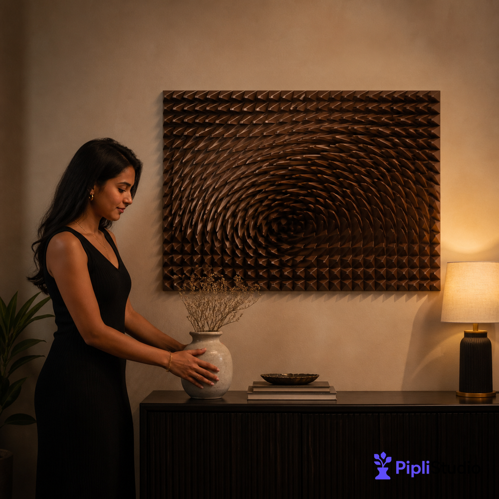 Copper Spiral 3D Wall Art – Bold Modern Statement