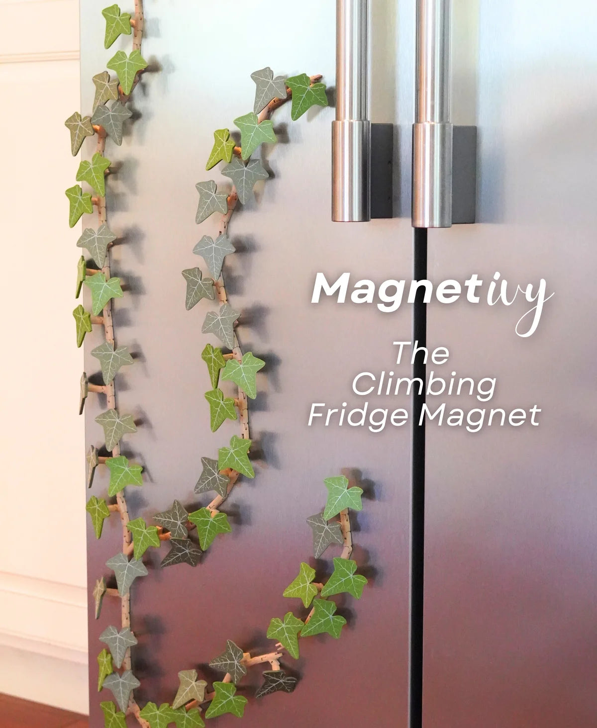 MagLeaf Magnetic Vine With Articulating Stems, Fridge Magnet (Morning Glory, Ivy Leaf & Boston Ivy Leaf)