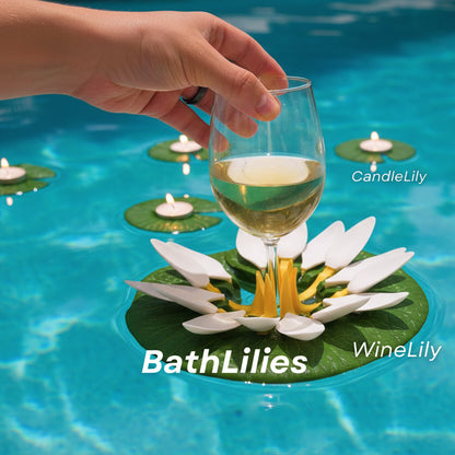Bath Lilies Wine Holder - Wine Lily and Candle Lily