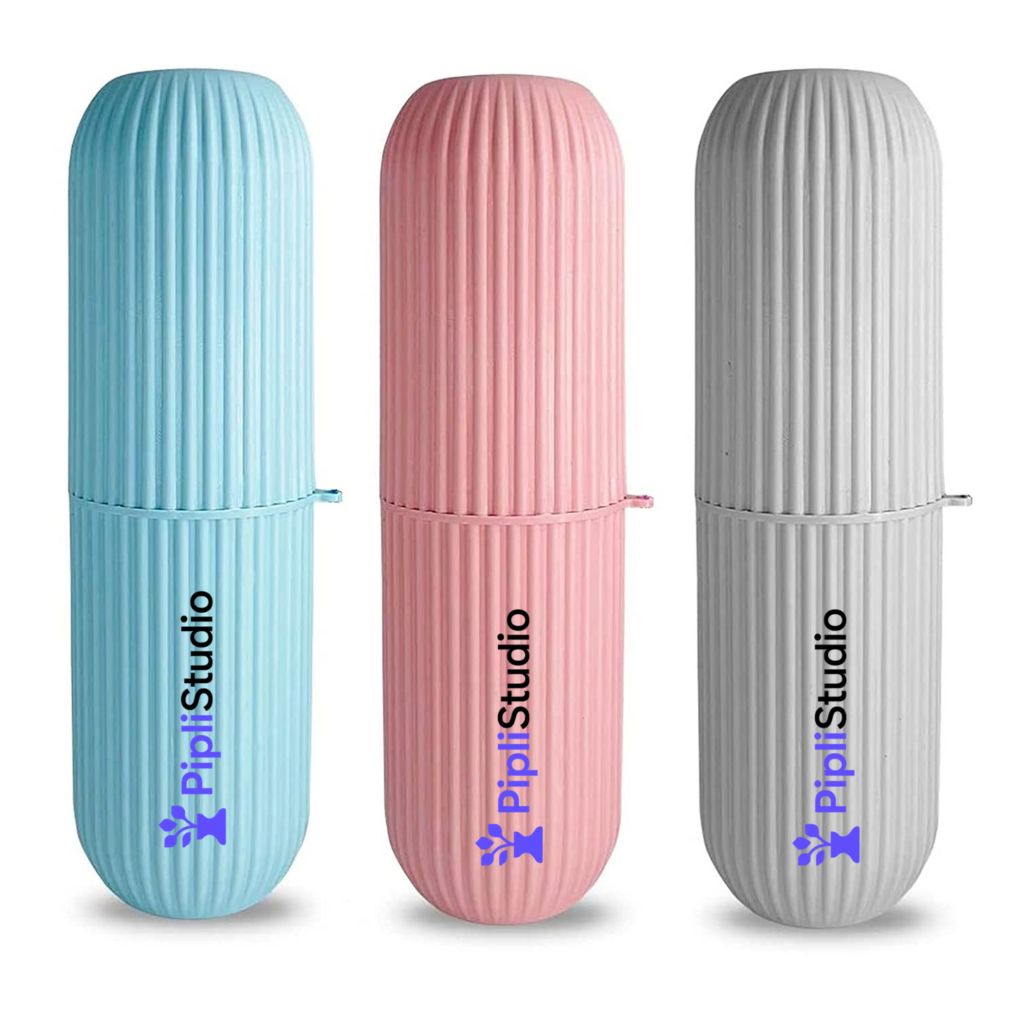 Portable Toothbrush/ToothPaste/Glasses/Makeup Brushes Case Box Storage Organizer For Travel, Hiking, Camping (Color May Vary) - Pack of 1