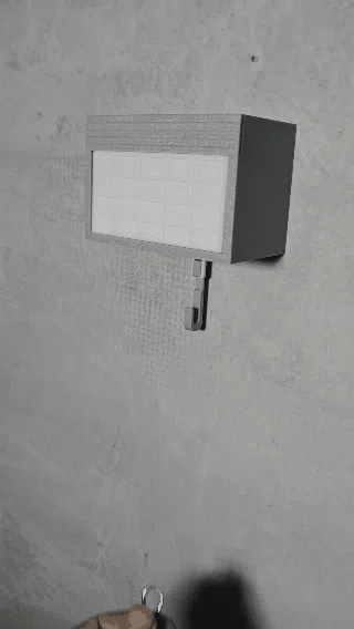 Miniature Car Garage Key Holder with 1:64 Scale Model – Wall Mount with Opening Garage Door