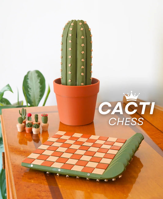 Cacti Chess - Roll up Cactus Chess Set (Foldable)