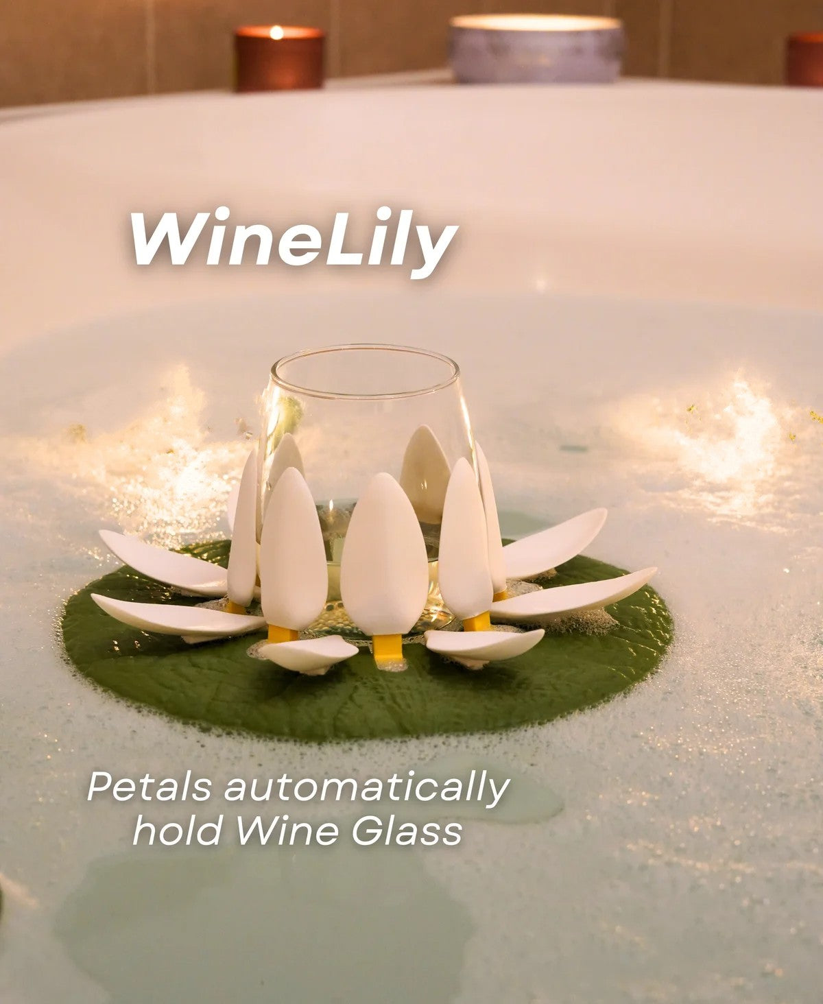 Bath Lilies Wine Holder - Wine Lily and Candle Lily