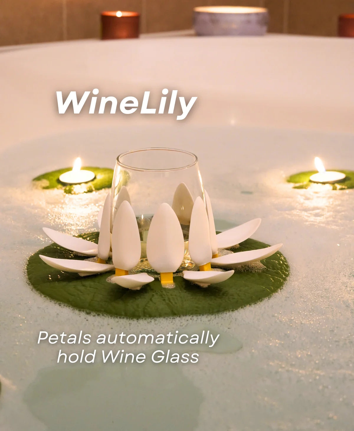 Bath Lilies Wine Holder - Wine Lily and Candle Lily