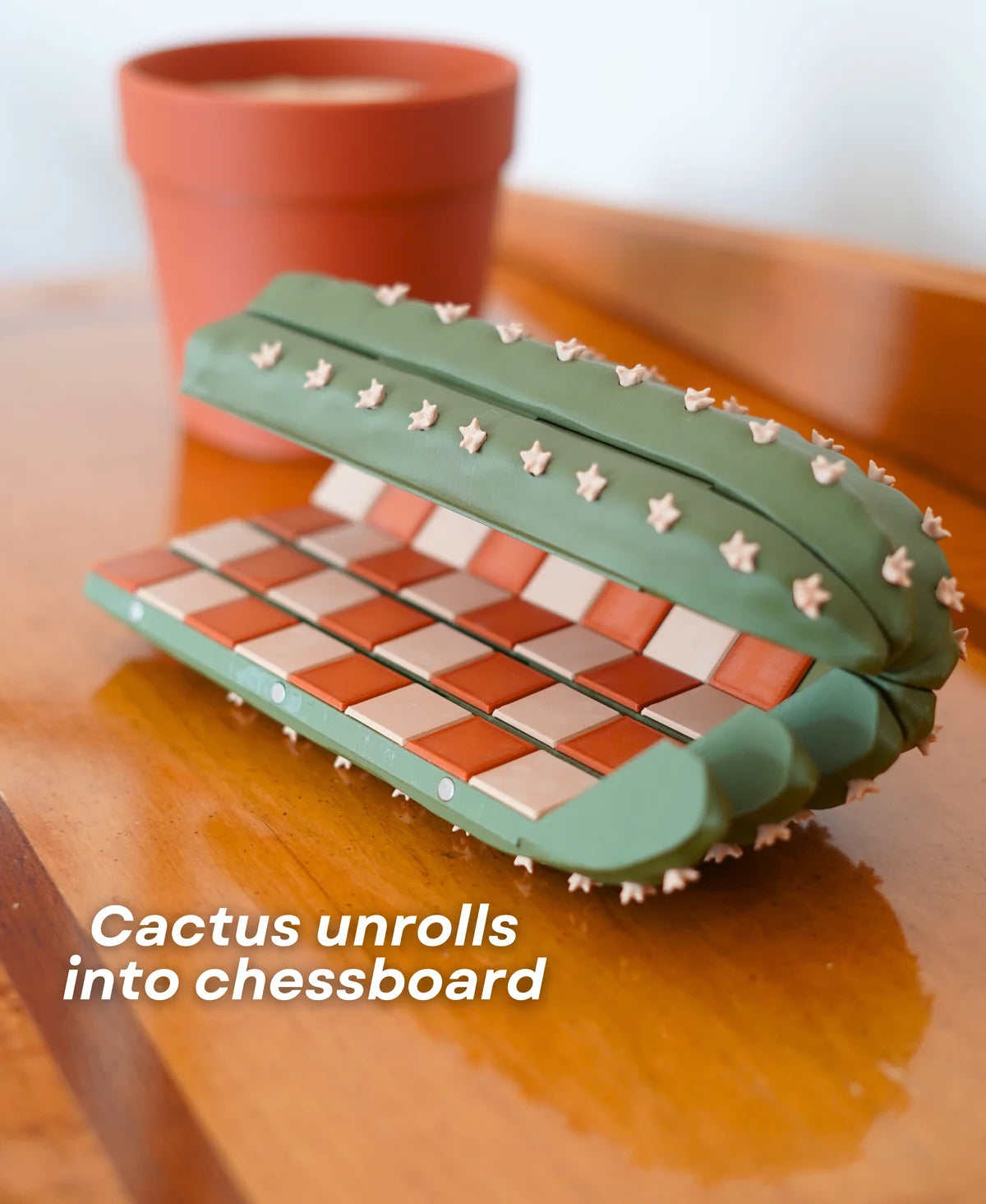 Cacti Chess - Roll up Cactus Chess Set (Foldable)