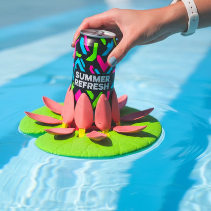 Lily Pad Cupholder - Pool Can Holder with Self Adjusting petals & Basic Holder