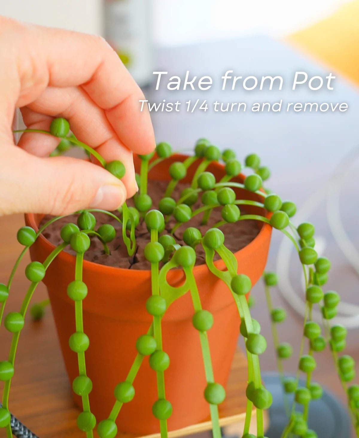 String of Pearls Cable Organizer - Cable Ties - Zip Tie (Plant With Pot)