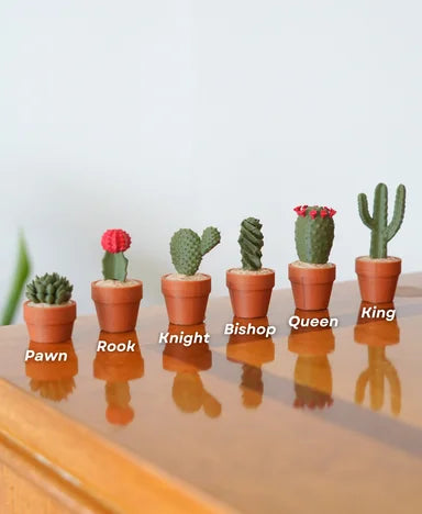 Cacti Chess - Roll up Cactus Chess Set (Foldable)