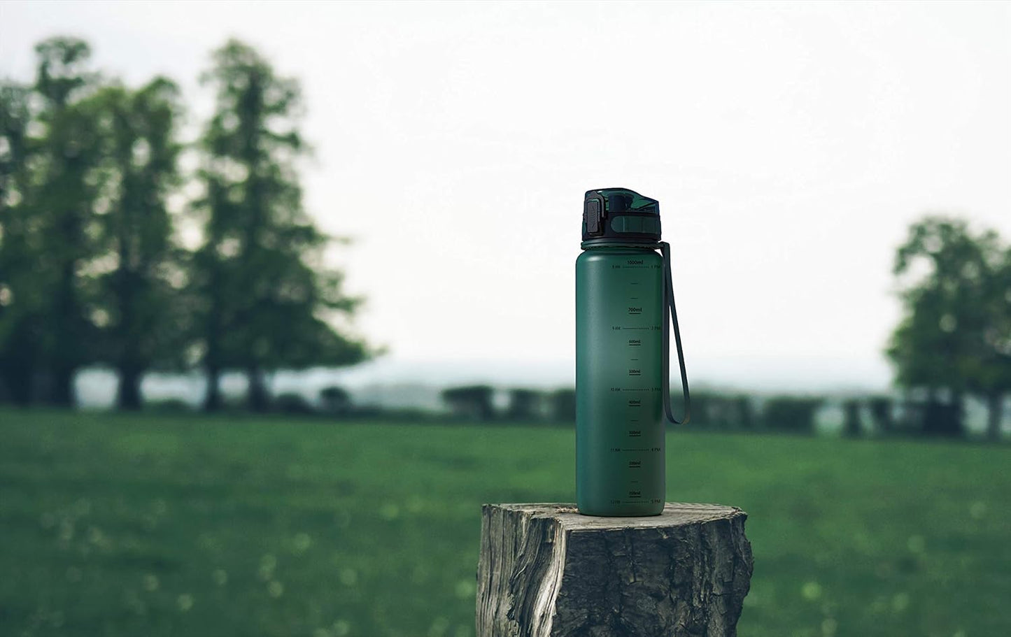 InstaLite Unbreakable Sports Water Bottle 1 Litre with Time Markings, BPA Free Non-Toxic Water Bottle for Gym, Office Water Bottle