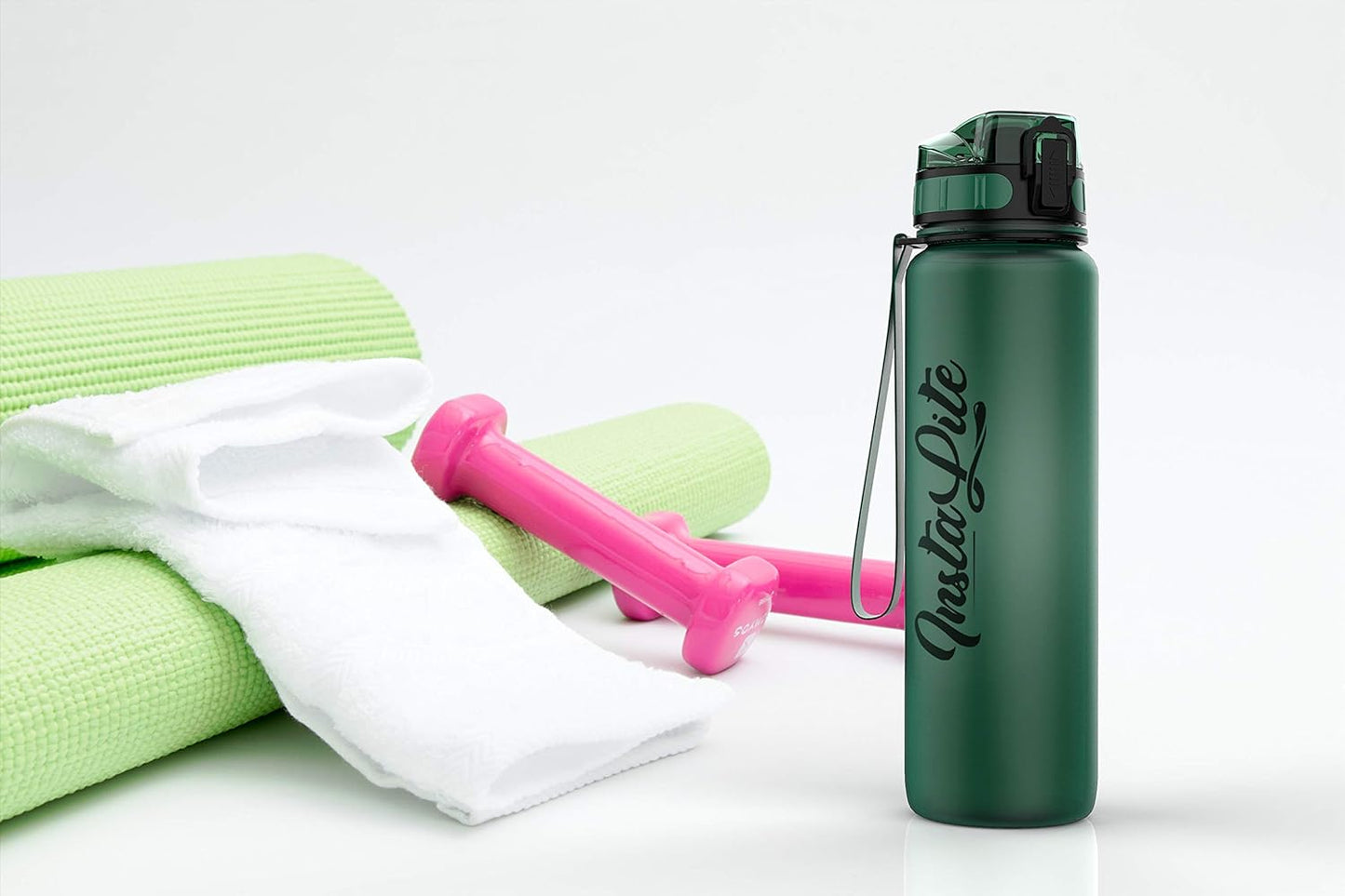 InstaLite Unbreakable Sports Water Bottle 1 Litre with Time Markings, BPA Free Non-Toxic Water Bottle for Gym, Office Water Bottle