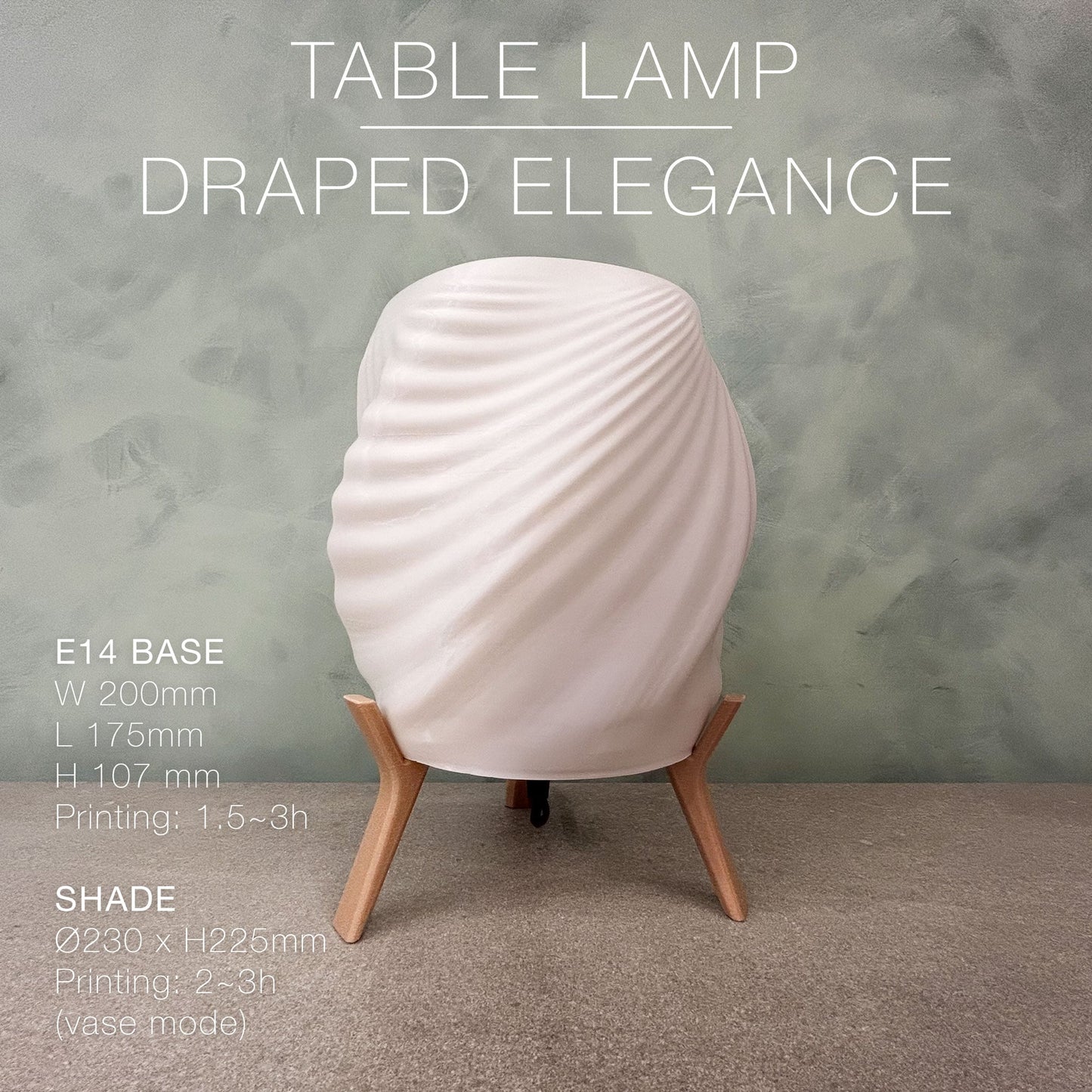 Draped Elegance – Table Lamp with Sculpted Grace