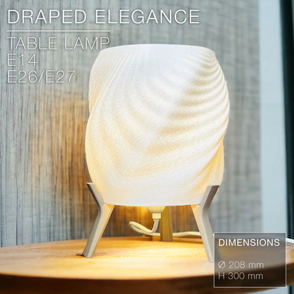 Draped Elegance – Table Lamp with Sculpted Grace