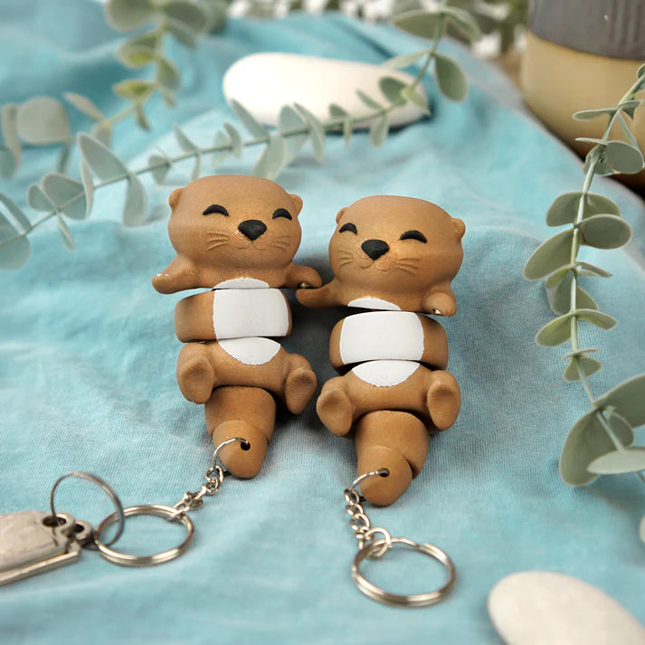 Flexi Baby Otters x 2 – Magnetic Hand-Holding Buddy | Fidget Toy (Set Of 2)