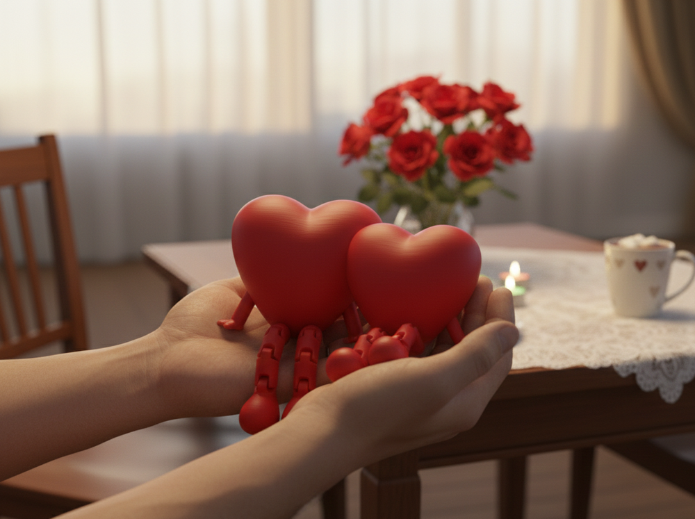 Forever In Love Articulated Heart - Valentine Gift Item