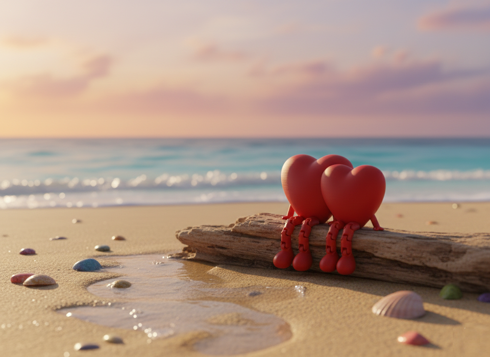 Forever In Love Articulated Heart - Valentine Gift Item