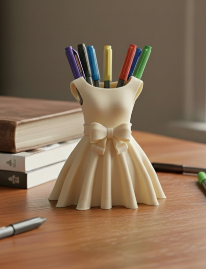 Dress-Shaped Pen Holder (Single Colour)