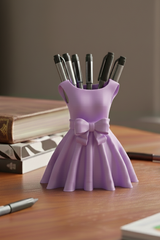 Dress-Shaped Pen Holder (Single Colour)