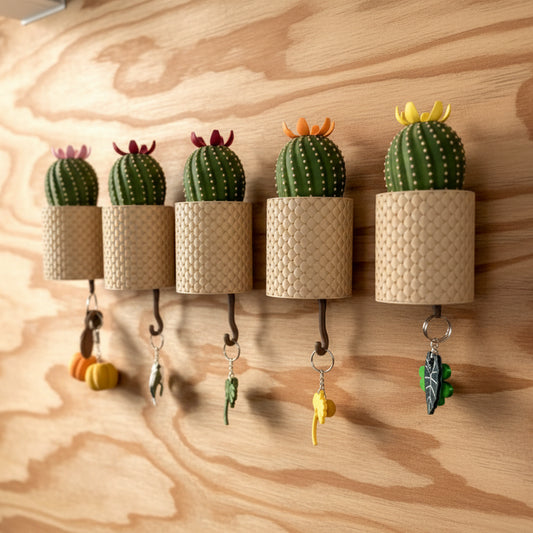 Cacti Keys - Cactus Blooming Wall Mounted Keyholder