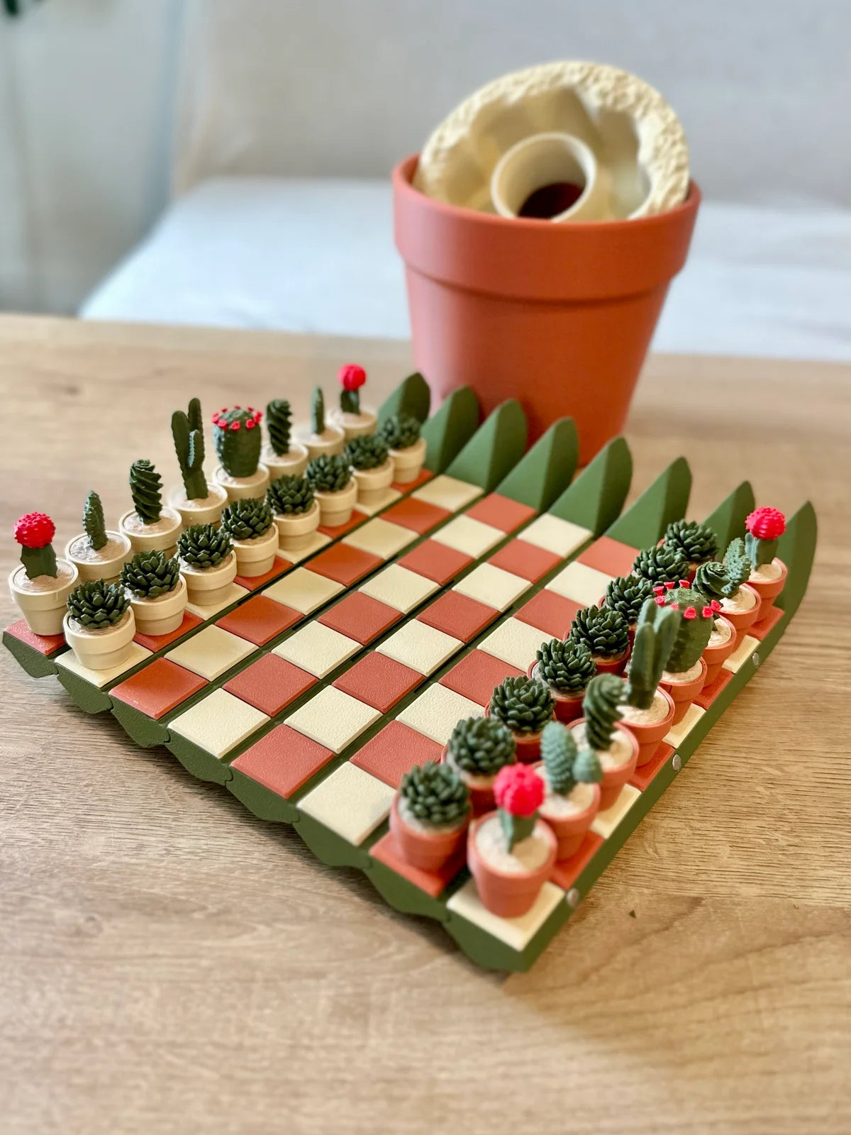 Cacti Chess - Roll up Cactus Chess Set (Foldable)