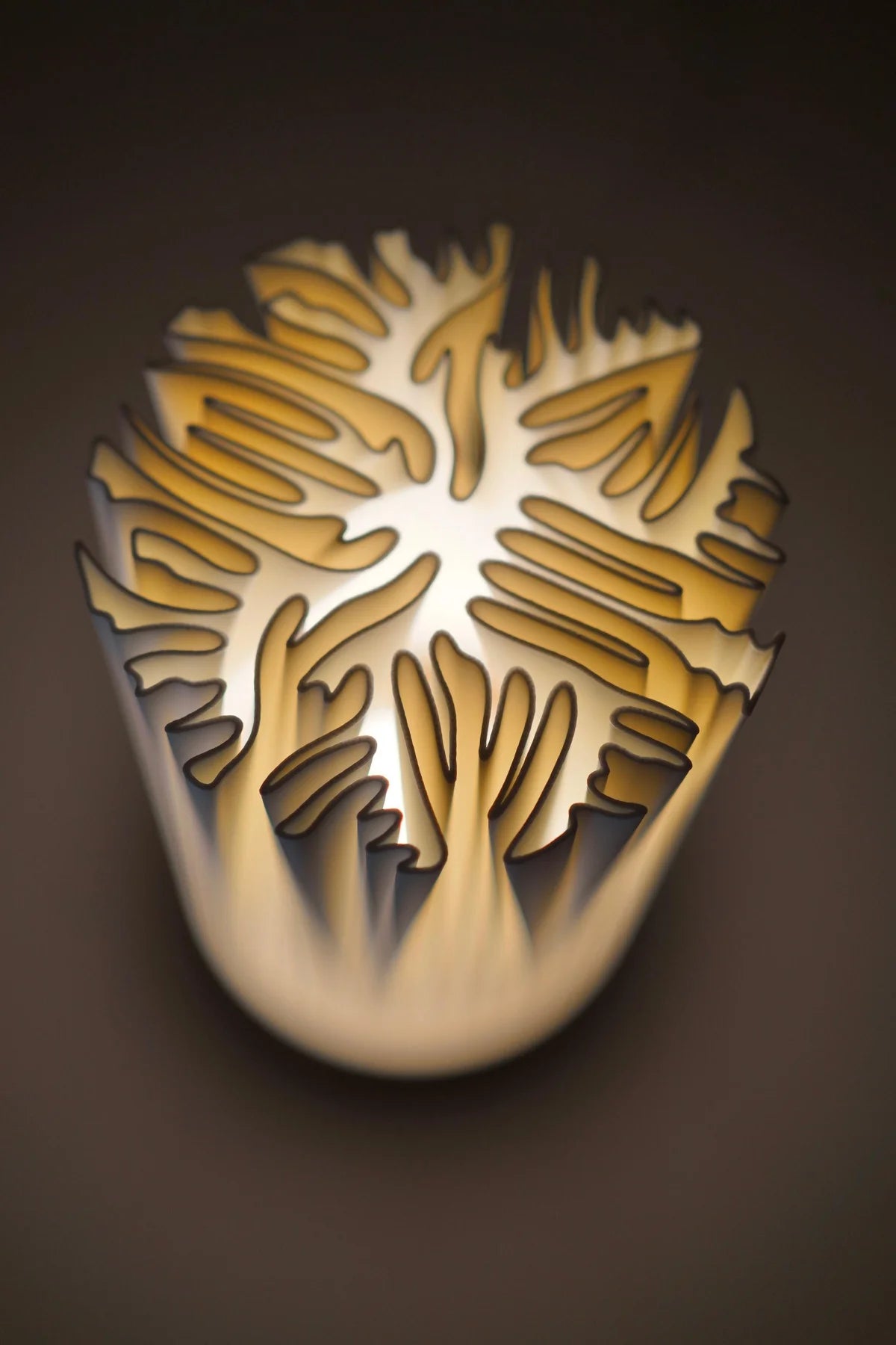 ORGANIS Minimalist Organic Table Lamp, Sculptural Shade