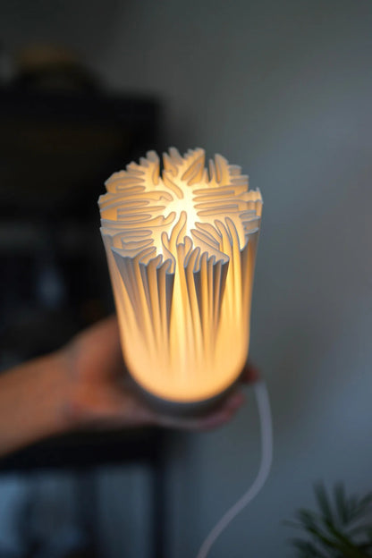 ORGANIS Minimalist Organic Table Lamp, Sculptural Shade