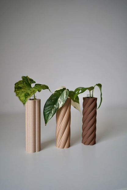 RootNest Plant Propagation Tube Vases, Test Tube Holder, Planter (Set Of 3)