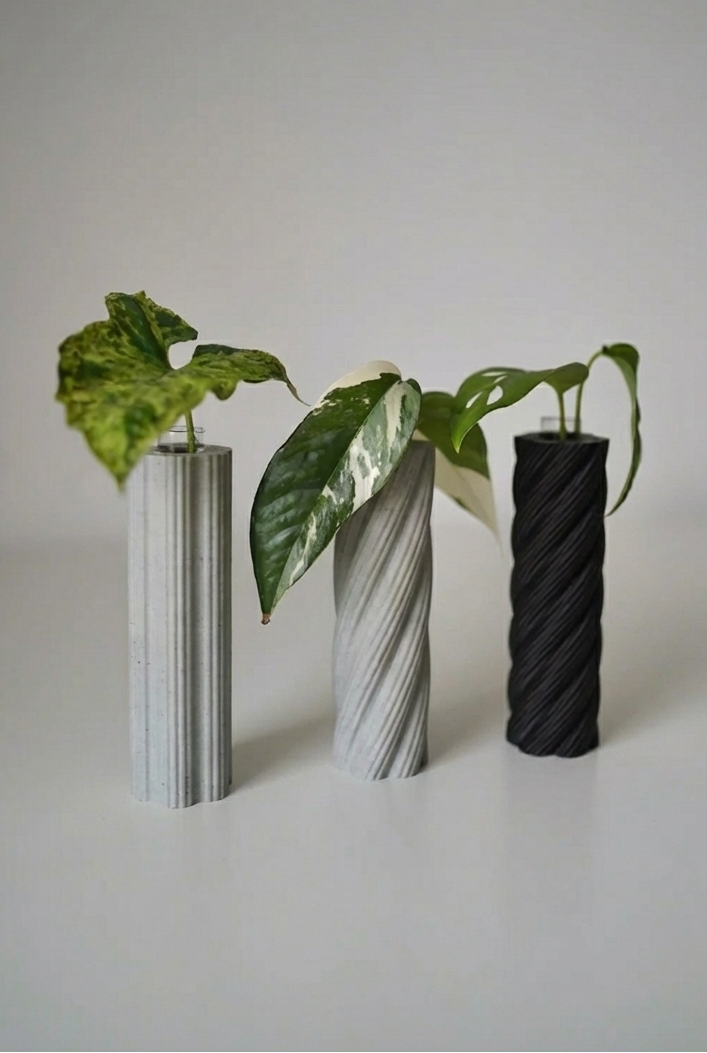 RootNest Plant Propagation Tube Vases, Test Tube Holder, Planter (Set Of 3)