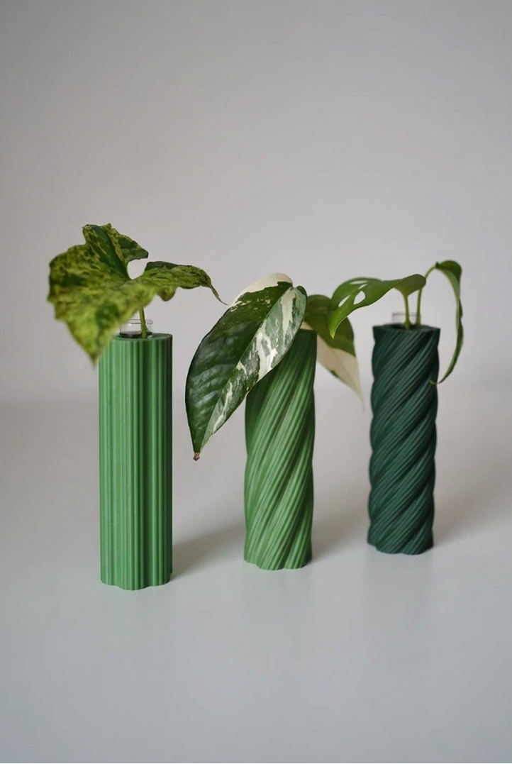 RootNest Plant Propagation Tube Vases, Test Tube Holder, Planter (Set Of 3)