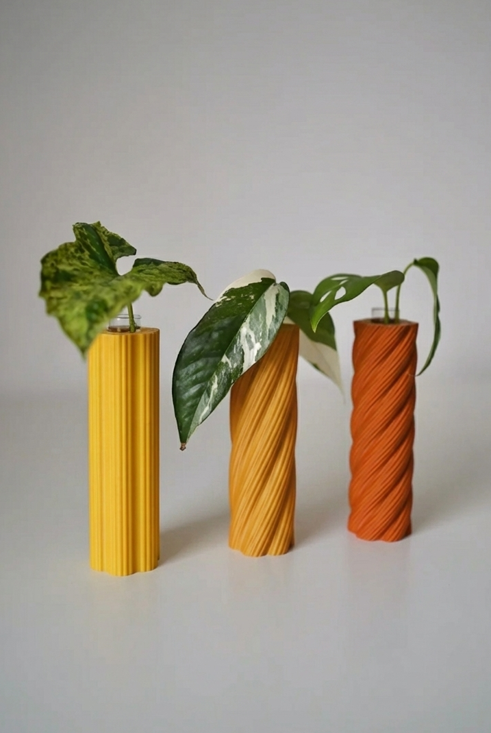 RootNest Plant Propagation Tube Vases, Test Tube Holder, Planter (Set Of 3)