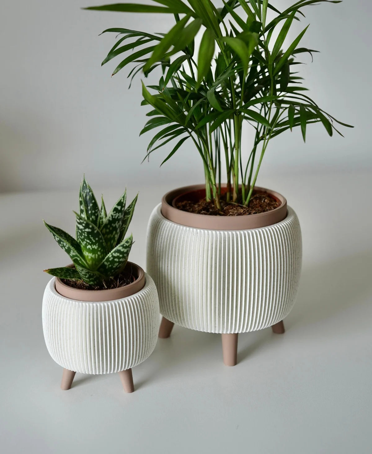 LiftBloom Indoor Planter with Legs - Desk Showpiece (Set Of 2)