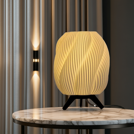 Twist Smart Glow Table Lamp, Sculptural Shade, App-Controlled (16M Colours)